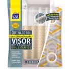 Cortina Banheiro para Box Losangos com Ilhós Visor Cristal (1,35x2,00m) Plast Leo