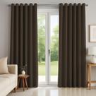 Cortina Basic Blackout Tecido Corta Luz 3,00x2,70m para Varão Simples 2m Tabaco