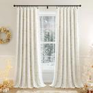 Cortina Beauoop Christmas Velvet 132x160 cm Gold Snowflake
