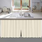 Cortina bege moderna para pia de cozinha 100%pvc 1,38 x 0,80