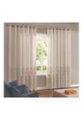 Cortina Bella Janela 420x250 cm Valência Barrada com Forro Taupe