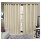 Cortina Blackout 100% Em Tecido Linho 5,60x2,40m Corta Luz Janela Luxo Marfim