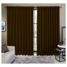Cortina Blackout 100% Em Tecido Linho 5,60x2,40m Corta Luz Janela Luxo Marrom