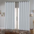 Cortina Blackout 2,00m X 1,30m Em Tecido Requinte 100% Poliéster - Branca