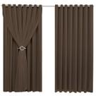 Cortina Blackout 4,00m X 2,50m Sala Quarto Tecido Com Voil + Presilha Moderna -Tabaco