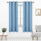 Cortina Blackout Azul Claro 107x160cm - Conjunto com 2 Peças