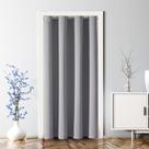 Cortina Blackout ChrisDowa para privacidade de portas, cinza claro