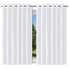 Cortina Blackout com Forro 2 em 1 Voil Branco com ilhos - 280x160cm