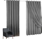 Cortina Blackout com voil 9,00x2,50 Para Varão Simples Cortina Blackout com voil 9,00x2,50 Para Varão Simples
