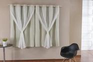 Cortina Blackout Com Voil Corta Luz Lava Facil 2,00x1,30 M