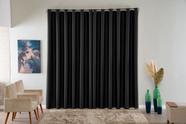 Cortina Blackout Corta Luz de Tecido para Sala Quarto Escritório 2,00m x 1,70m Preta