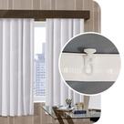 Cortina Blackout Corta Luz Plástico PVC Trilho Suisso 2,80x2,50m Branco/Cinza CortinaCortina Cortina Blackout Corta Luz Plástico PVC Trilho Suisso 2,80x2,50m Branco/Cinza CortinaCortina