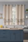 Cortina Blackout de Cozinha Estampada 2,20(Larg) X 1,30(Alt) - Palha
