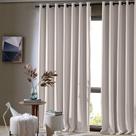 Cortina Blackout Dupla Face com Ilhos Areia com Cinza 200X160 Bella Janela