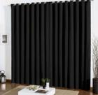 Cortina Blackout Em Tecido 4,00x2,80 Corta Luz Preta