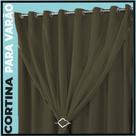 Cortina Blackout Em Tecido Berlim 8x2,50 corta luz cinza Cortina Blackout Em Tecido Berlim 8x2,50 corta luz cinza