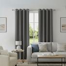 Cortina Blackout Linho Dupla Face Vedação 100% Poliéster 300x230cm Chumbo