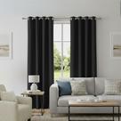 Cortina Blackout Linho Dupla Face Vedação 100% Poliéster 300x230cm Preto