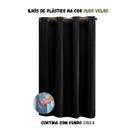 Cortina Blackout para Sala ou Quarto PVC (plástico) UMA FOLHA Rústica 1,40 x 1,60M com 100% Blecaute