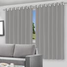Cortina Blackout Película c/ Ilhos Cinza 280x280cm