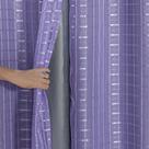 Cortina Blackout Prata com Voil Xadrez 2,00 m x 1,40 m - Lilás