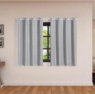 Cortina Blackout PVC c/ Tecido Voil Xadrez 2,00 x 1,40 Cinza