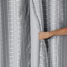Cortina Blackout PVC c/ Tecido Voil Xadrez 2,00 x 1,40 Cinza