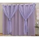Cortina Blackout PVC com Tecido Voil 2,80 m x 2,30 m Lilás