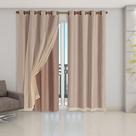 Cortina Blackout PVC com Tecido Voil 2,80 m x 2,80 m Avelã - Bella Vita Cortina Blackout PVC com Tecido Voil 2,80 m x 2,80 m Avelã - Bella Vita