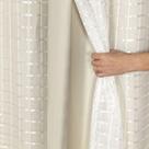 Cortina Blackout PVC com Tecido Voil Xadrez 2,00 m x 1,40 m Bege - Eddi Casa