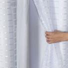 Cortina Blackout PVC com Tecido Voil Xadrez 2,00 m x 1,40 m - Branco Cortina Blackout PVC com Tecido Voil Xadrez 2,00 m x 1,40 m - Branco