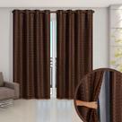 Cortina Blackout Pvc Com Tecido Voil Xadrez 2,80 M X 2,30 M Blecaute Isolamento Térmico