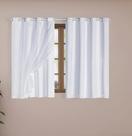 Cortina blackout pvc com voal 2,00l x 1,60a curta branco