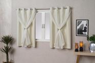 Cortina Blackout PVC (plástico) com VOIL e Argola para Sala ou Quarto 100% Blecaute 2,20M x 1,30M