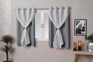 Cortina Blackout PVC (plástico) com VOIL e Argola para Sala ou Quarto 100% Blecaute 2,80M x 1,60M