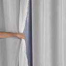 Cortina Blackout PVC prata com Voil 2,00 m x 1,40 m Cinza - Bella Vita