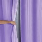 Cortina Blackout PVC prata com Voil 2,00 m x 1,40 m Lilás - Bella Vita