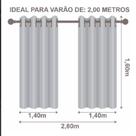 Cortina Blackout Pvc Quarto/Sala e Cozinha 2,80(L) X 1,60(ALT) - Varias Cores