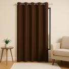 Cortina Blackout Tecido 1 Folha 200x250 Ilhós Cromado Admirare - Marrom