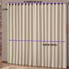 Cortina Blackout Tecido Corta Luz Premium 3,0m x 2,70m Palha Cortina Blackout Tecido Corta Luz Premium 3,0m x 2,70m Palha