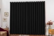 Cortina Blackout Tecido Corta Luz Sala Quarto 3,00m X 2,80m Preto