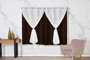 Cortina Blackout Tecido Grosso Com voil 2,00x1,30 Para Sala e Quarto