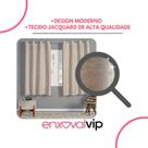 Cortina Blackout Tecido Jacquard Estampado Alto Relevo Corta Luz Quarto Sala Apartamento Moderno