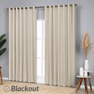 Cortina Blackout Tecido Rústico Linho Bloqueio Total para Varão 2,0m x 2,30 Cor Areia Cortina Blackout Tecido Rústico Linho Bloqueio Total para Varão 2,0m x 2,30 Cor Areia