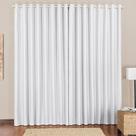 Cortina Block Blackout Blecaute para Trilho Suisso Max Tecido Corta Luz 2,00 x 1,70m Janela Quarto Sala - Branco Gelo
