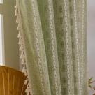 Cortina Boho Deeprove 132x183 cm Sage Green Tassel Panel