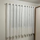 Cortina Bordada Floral Luxo Voal Forrada Alto Padrão 3,00x1,80