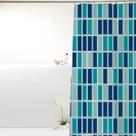 Cortina Box Banheiro Antimofo 180x160cm Ganchos Peva Chuveiro