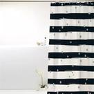 Cortina Box Para Banheiro Pvc Listras Pretas 198x180cm Uzoo Cortina Box Para Banheiro Pvc Listras Pretas 198x180cm Uzoo