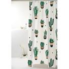 Cortina Box Poliéster Cactos Verde 198x180cm Uzoo